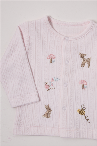 İNTERLOK PATİKLİ PİJAMA TAKIMI 2Lİ (LOVES YOU) PEMBE