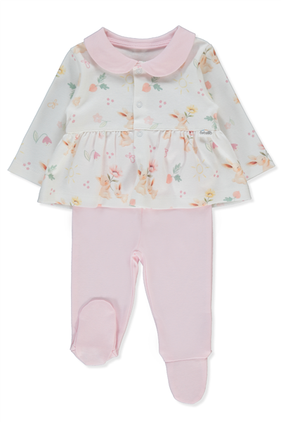 İNTERLOK PATİKLİ PİJAMA TAKIMI 2Lİ (MY SUN) PEMBE