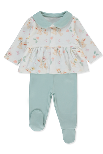 İNTERLOK PATİKLİ PİJAMA TAKIMI 2Lİ (MY SUN) MİNT