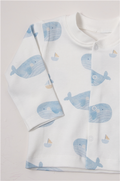 İNTERLOK PATİKLİ PİJAMA TAKIMI 2Lİ (SAIL AWAY) EKRU