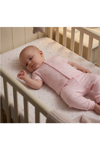 İNTERLOK PATİKSİZ MİNİ PİJAMA TAKIMI 2Lİ (FLOWER GARDEN) PEMBE