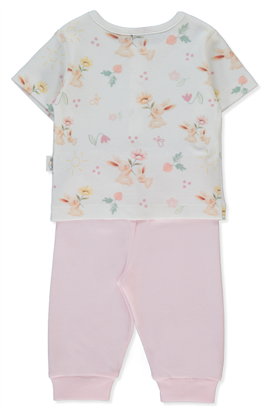 İNTERLOK PATİKSİZ MİNİ PİJAMA TAKIMI 2Lİ (MY SUN) PEMBE