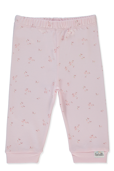 İNTERLOK PATİKSİZ PANTOLON (FLOWER GARDEN) PEMBE