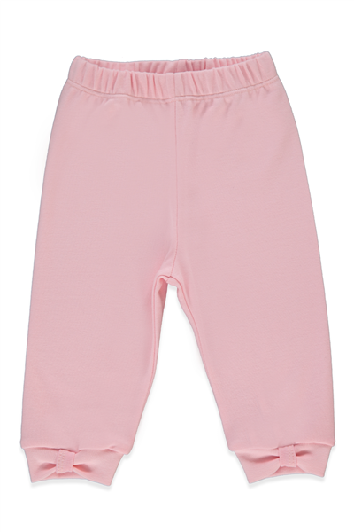 İNTERLOK PATİKSİZ PANTOLON (LOVES YOU) PEMBE