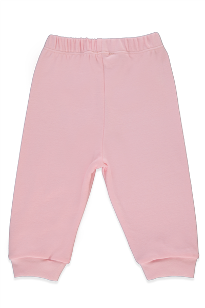 İNTERLOK PATİKSİZ PANTOLON (LOVES YOU) PEMBE