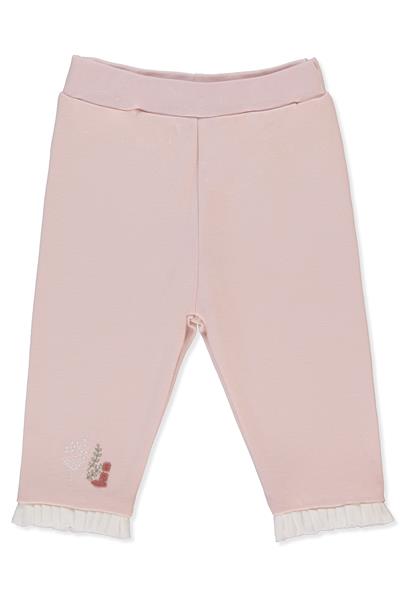 İNTERLOK PATİKSİZ PANTOLON (TINY FLORIST) PEMBE