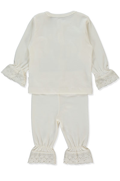 İNTERLOK PATİKSİZ PİJAMA TAKIMI 2Lİ (CEREMONY) KOYU EKRU