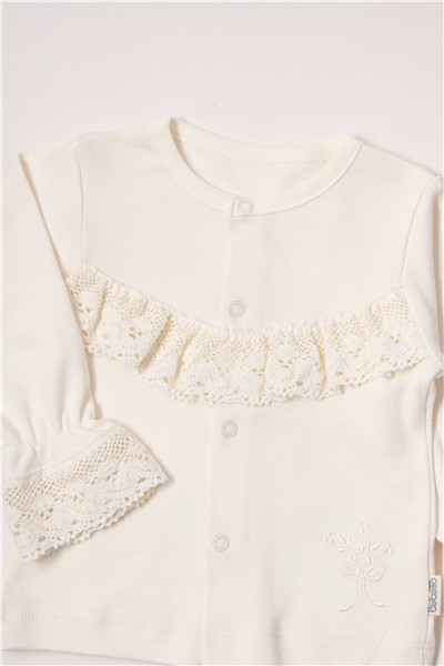 İNTERLOK PATİKSİZ PİJAMA TAKIMI 2Lİ (CEREMONY) KOYU EKRU