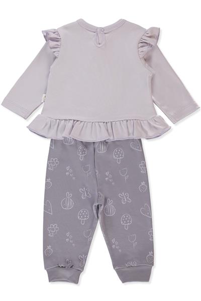 İNTERLOK PATİKSİZ PİJAMA TAKIMI 2Lİ (MINI BEE) LİLA