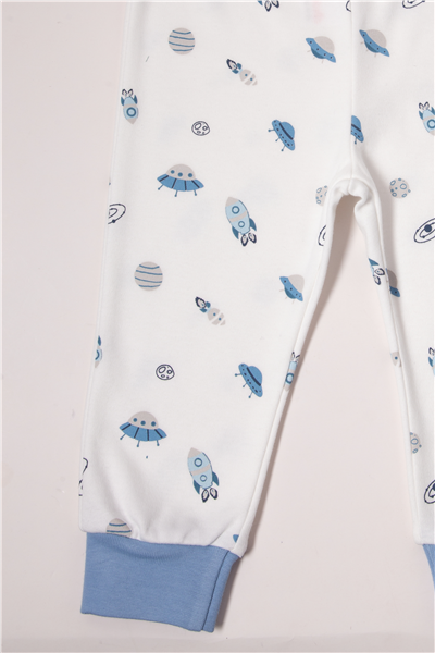 İNTERLOK PATİKSİZ PİJAMA TAKIMI 2Lİ (SWEET PYJAMAS/26) İNDİGO