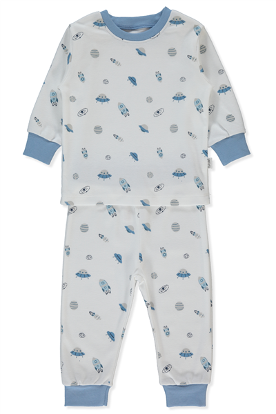 İNTERLOK PATİKSİZ PİJAMA TAKIMI 2Lİ (SWEET PYJAMAS/26) İNDİGO