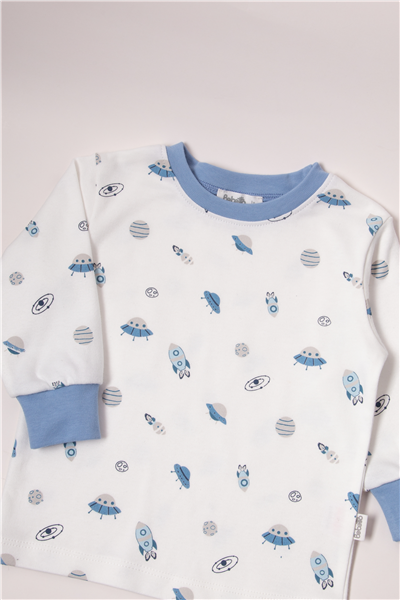 İNTERLOK PATİKSİZ PİJAMA TAKIMI 2Lİ (SWEET PYJAMAS/26) İNDİGO
