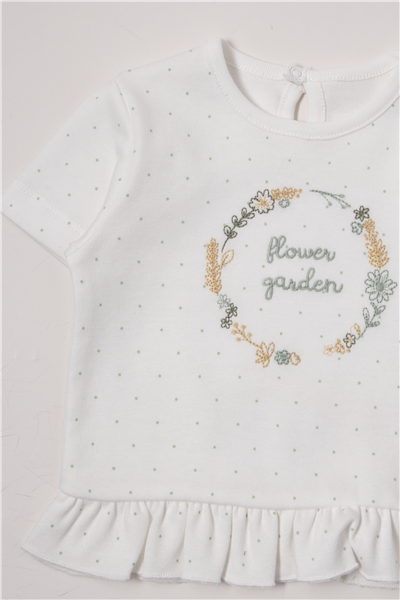 İNTERLOK ŞORTLU PİJAMA TAKIMI 2Lİ (FLOWER GARDEN) MİNT