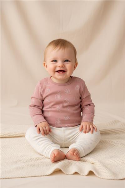 İNTERLOK TAYT 2Lİ (CUTE BEAR) MAVİ