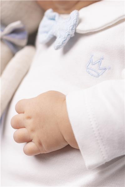 İNTERLOK UZUN KOLLU BODY AY (BABY KING/25) MAVİ