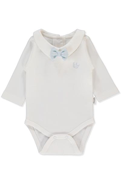 İNTERLOK UZUN KOLLU BODY AY (BABY KING/25) MAVİ