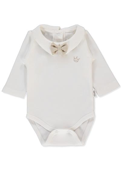 İNTERLOK UZUN KOLLU BODY AY (BABY KING/25) BEJ
