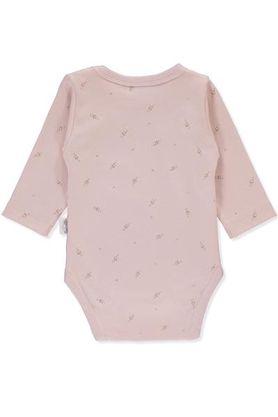 İNTERLOK UZUN KOLLU BODY AY (TINY FLORIST) PEMBE