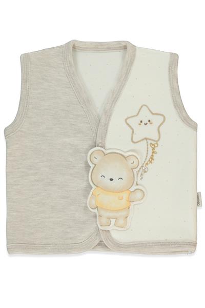 İNTERLOK YELEK (BE KIND) BEJ MELANJ