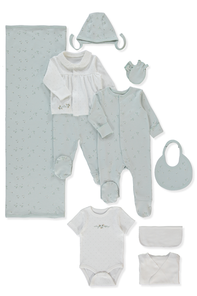İNTERLOK ZIBIN SET 10LU (FLOWER GARDEN) MİNT