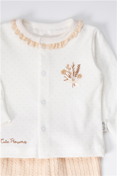 İNTERLOK ZIBIN SET 3LÜ (BOUQUET) BEJ