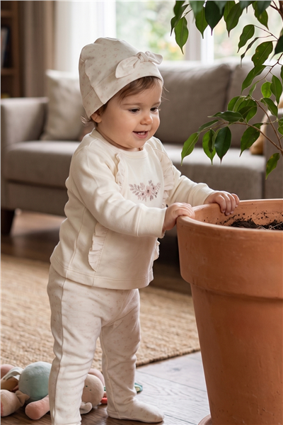 İNTERLOK ZIBIN SET 5Lİ (CUTE GIRL) EKRU
