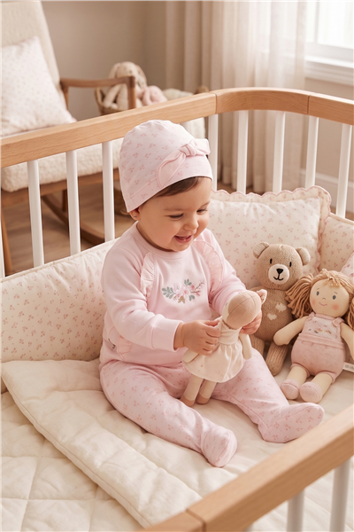 İNTERLOK ZIBIN SET 5Lİ (CUTE GIRL) PEMBE