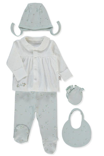 İNTERLOK ZIBIN SET 5Lİ (FLOWER GARDEN) MİNT