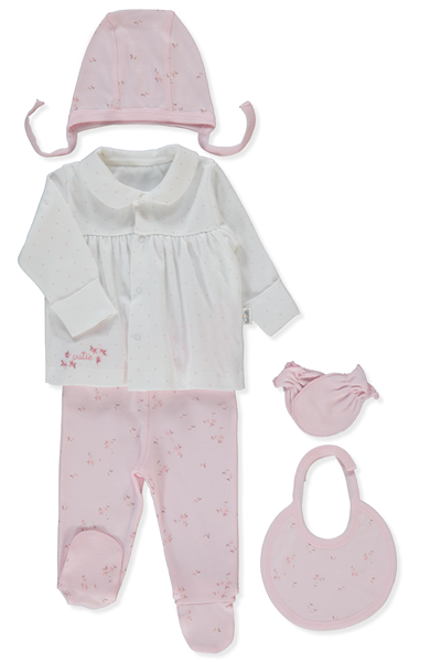 İNTERLOK ZIBIN SET 5Lİ (FLOWER GARDEN) PEMBE