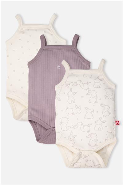 İP ASKILI BODY 3LÜ (CUTE BUNNY) MOR
