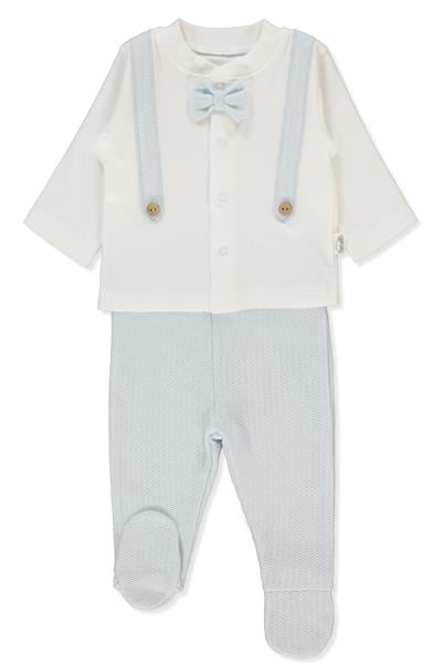 JAKARLI İKİ İP PATİKLİ PİJAMA TAKIMI 2Lİ (BABY KING/25) MAVİ