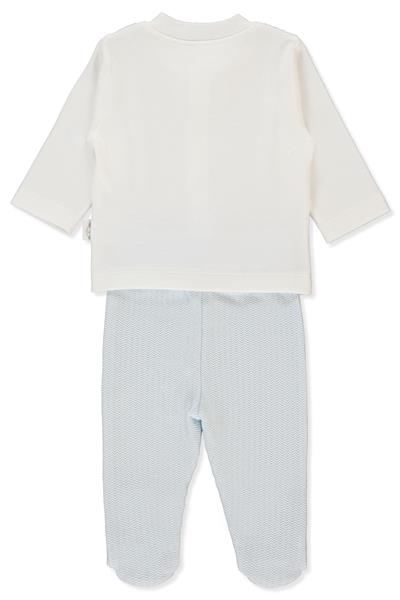 JAKARLI İKİ İP PATİKLİ PİJAMA TAKIMI 2Lİ (BABY KING/25) MAVİ