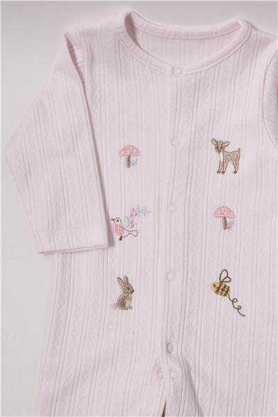 JAKARLI İNTERLOK ÇORAPLI TULUM (LOVES YOU) PEMBE