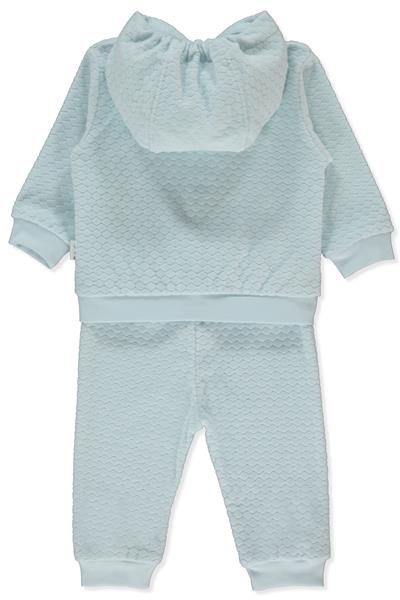 KADİFE FERMUARLI HIRKA 3LÜ TAKIM (DINOSAUR) MAVİ