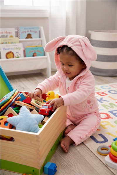 KADİFE KAPŞONLU HIRKA 3LÜ TAKIM (HAPPY BUNNY) PEMBE