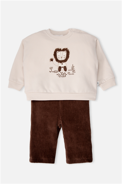 KADİFE PANTOLON 2Lİ TAKIM (COOL LION) KAHVERENGİ