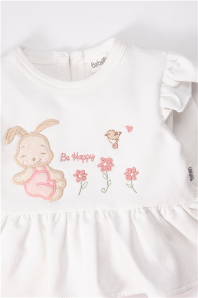 KADİFE PATİKLİ PANTOLON 2Lİ TAKIM (HAPPY BUNNY) PEMBE