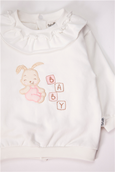 KADİFE PATİKSİZ PANTOLON 2Lİ TAKIM (HAPPY BUNNY) PEMBE