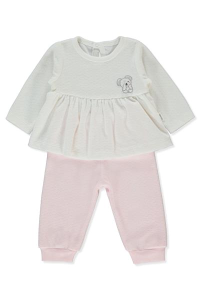 KADİFE PATİKSİZ PİJAMA TAKIMI 2Lİ (MY LITTLE ONE) PEMBE