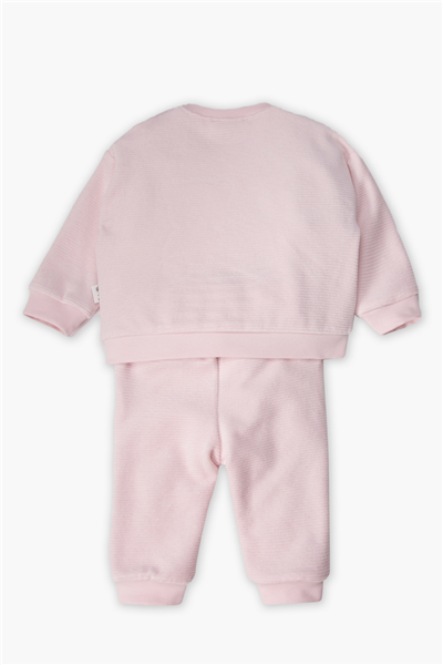 KADİFE SWEAT 2Lİ TAKIM (HAPPY WITH MOMMY) PEMBE