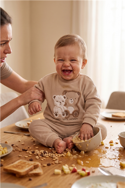 KADİFE SWEAT 2Lİ TAKIM (HAPPY WITH MOMMY) BEJ