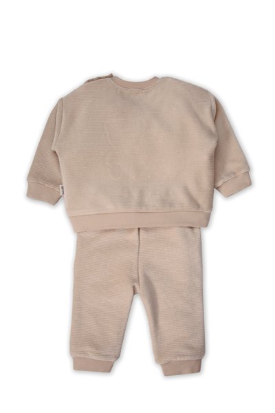 KADİFE SWEAT 2Lİ TAKIM (HAPPY WITH MOMMY) BEJ