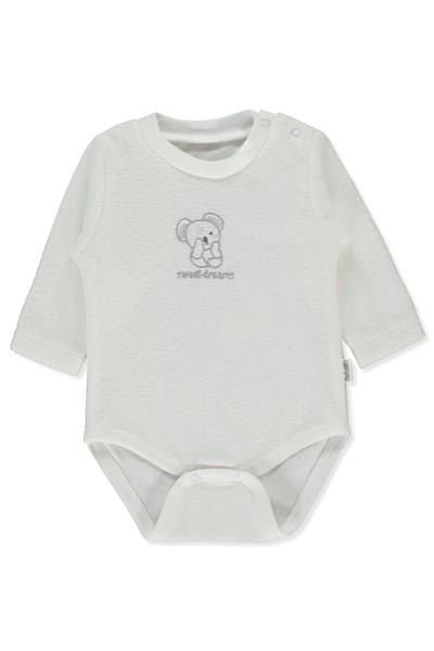 KADİFE UZUN KOLLU BODY AY (MY LITTLE ONE) EKRU