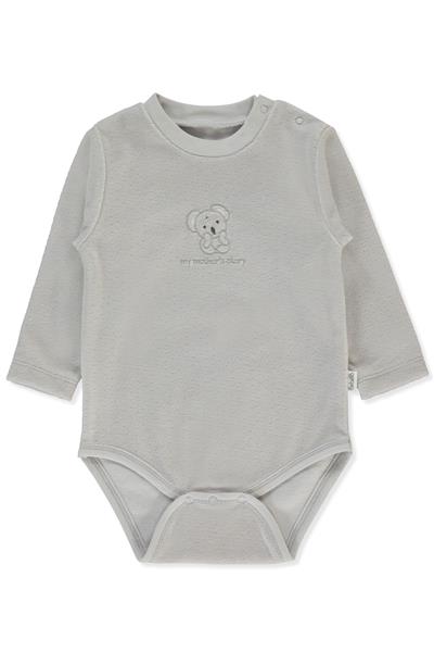 KADİFE UZUN KOLLU BODY YAŞ (MY LITTLE ONE) GRİ