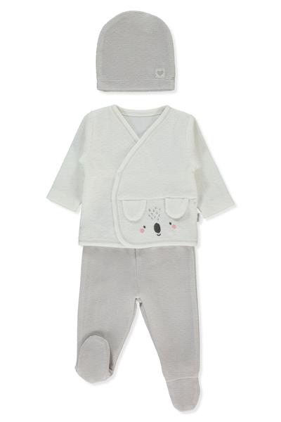 KADİFE ZIBIN SET 3LÜ TAKIM (MY LITTLE ONE) GRİ