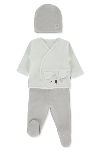 KADİFE ZIBIN SET 3LÜ TAKIM (MY LITTLE ONE) GRİ