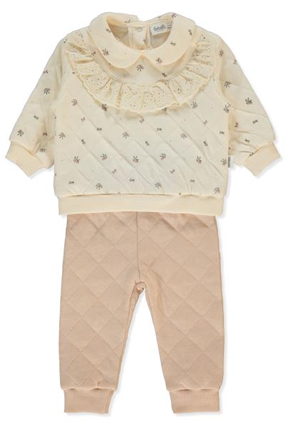 KAPİTONE SWEAT 2Lİ TAKIM (PETITE FLEURS) BEJ