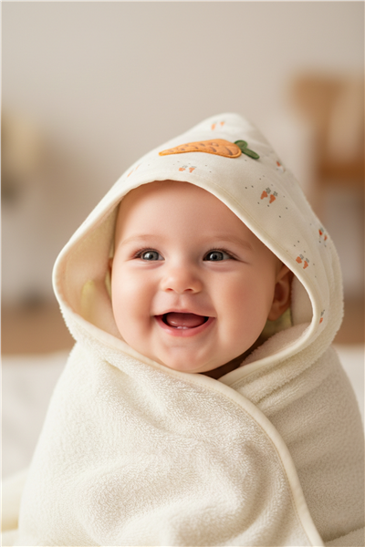 KAPŞONLU HAVLU (CARROT) EKRU