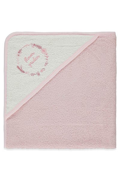 KAPŞONLU HAVLU (FLOWER GARDEN) PEMBE