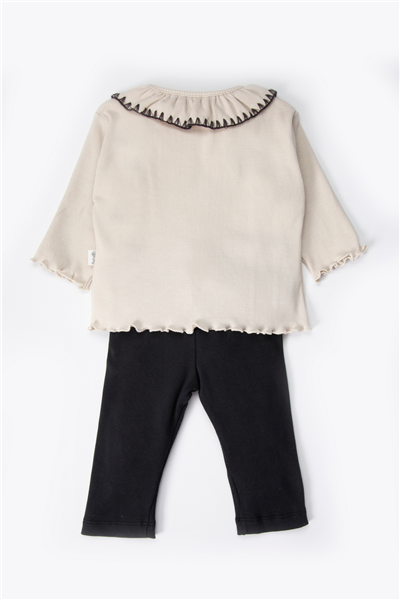 KAŞKORSE SWEAT 2Lİ TAKIM (BELLA BOW) BEJ